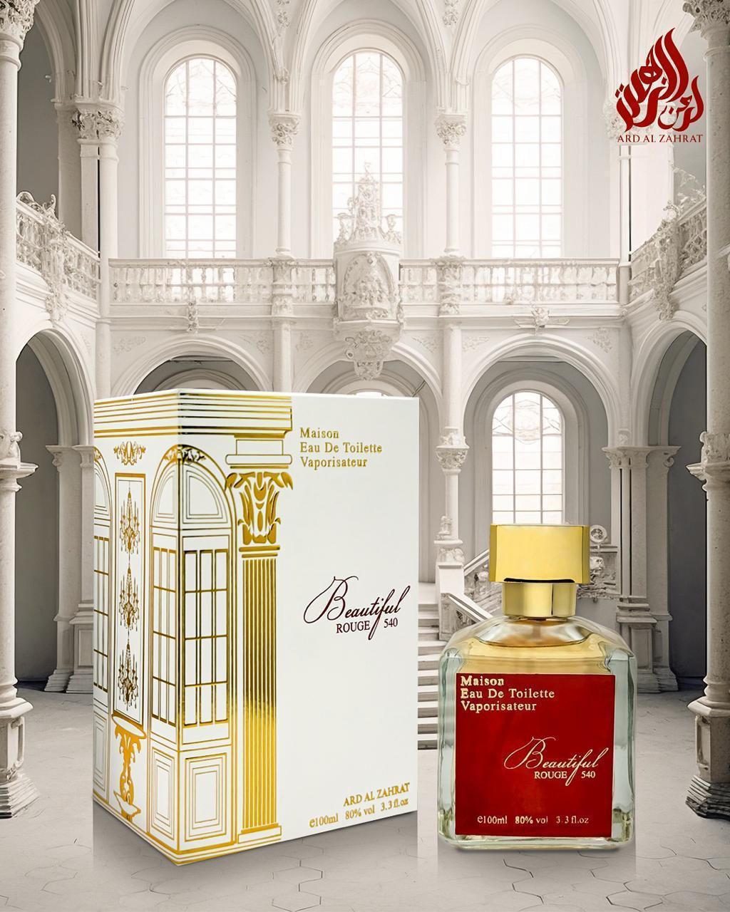 Beautiful Rouge 540 by Ard Al Zahrat Eau De Toilette - 100ml