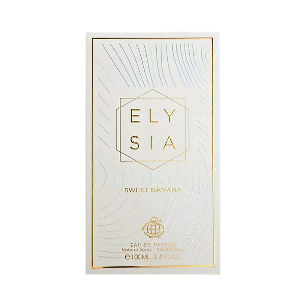 Ely sia Sweet Banana perfume packaging on a white background