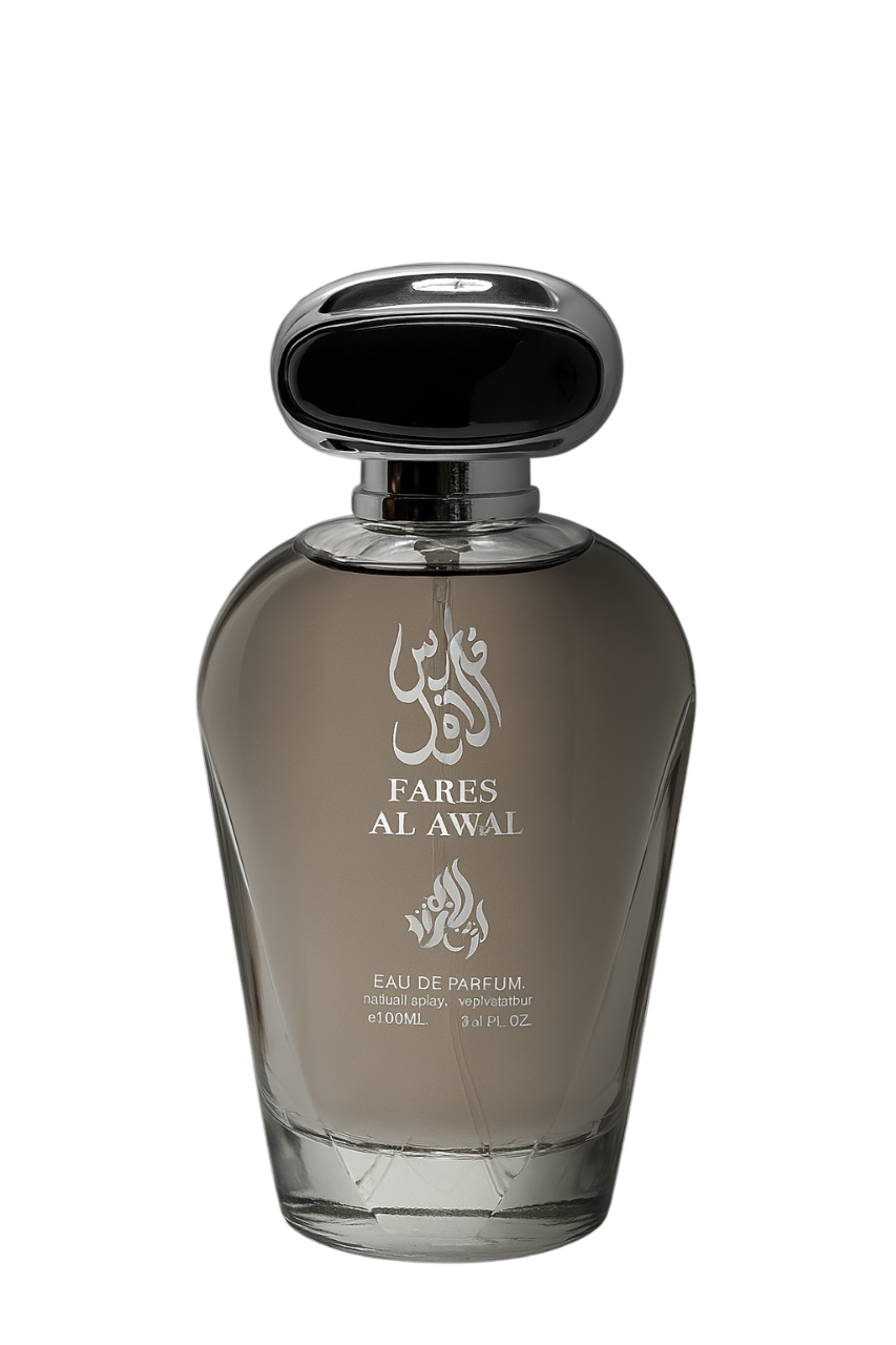Fares Al Awal perfume bottle on a white background