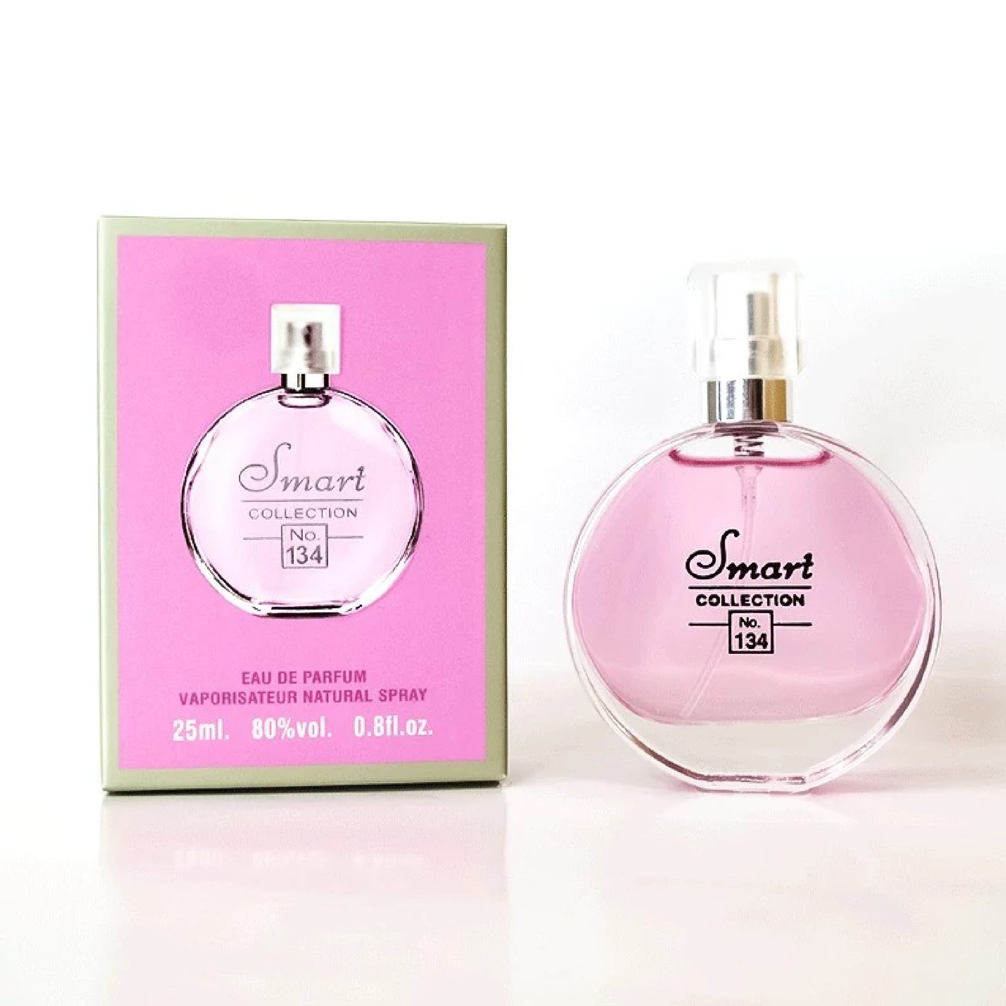 Perfume bottle and packaging with 'Smart Collection' branding on a white background