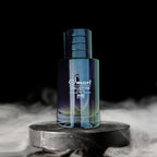 Blue bottle labeled 'Smart Collection' on a dark background