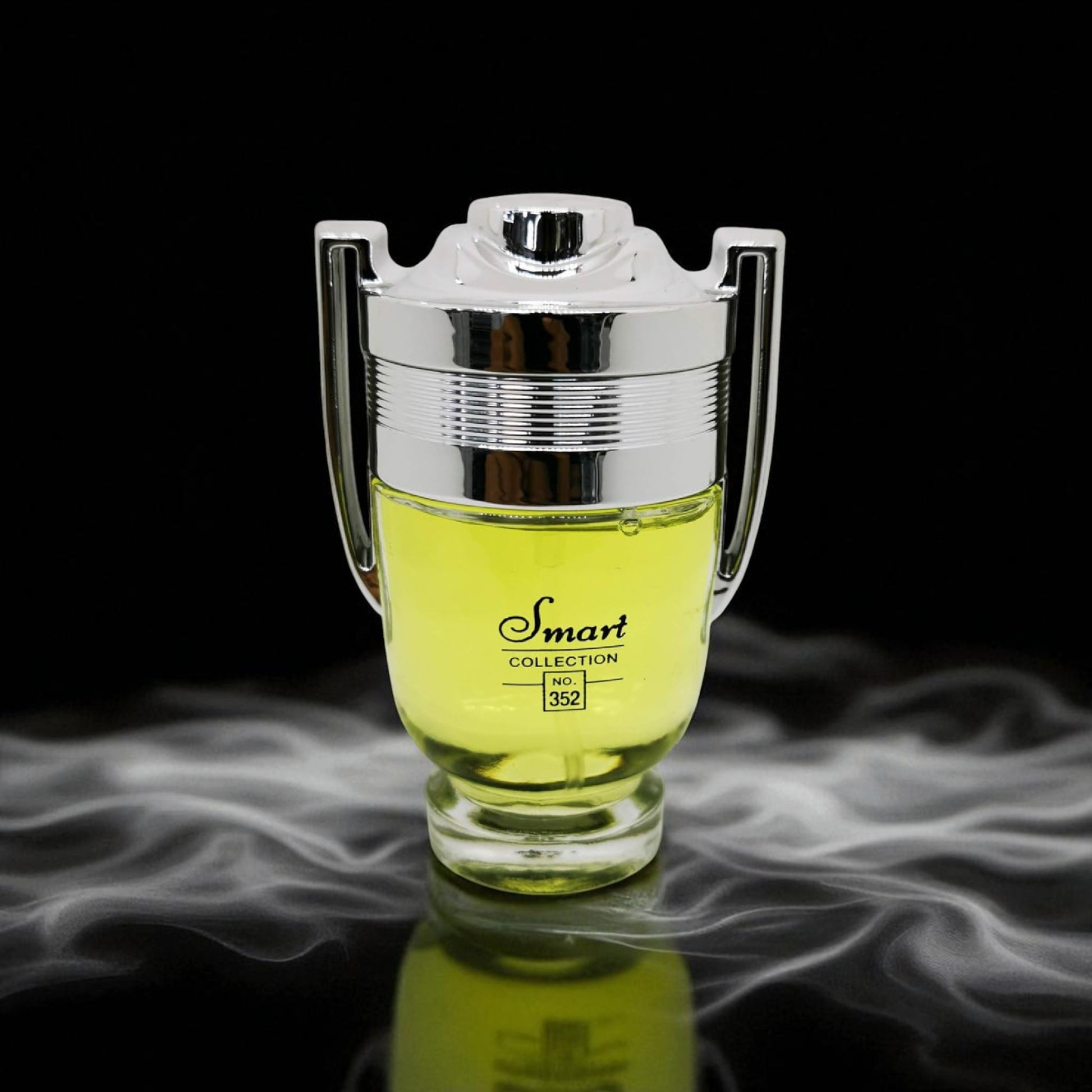 Perfume bottle labeled 'Smart Collection' with a dark background
