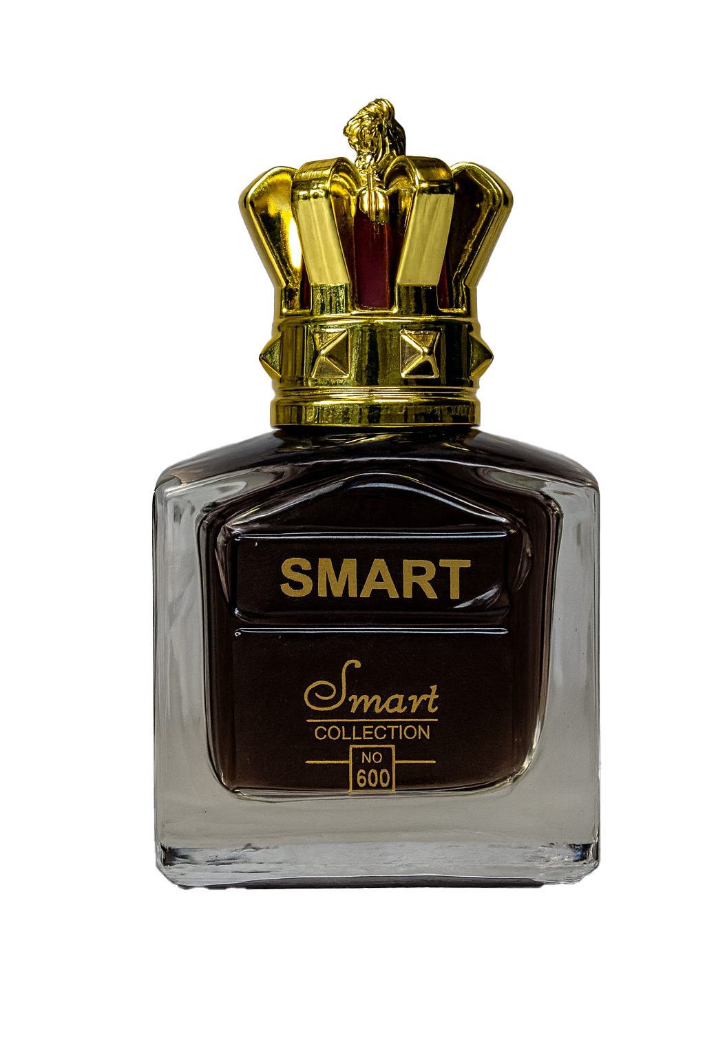 Ink bottle with gold cap labeled 'Smart' on a white background